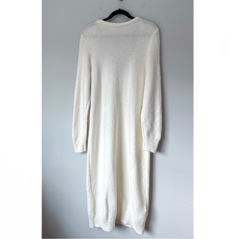 Eloquii Cream Sweater Dress with Gold Chain Trim - Picture 4 of 6